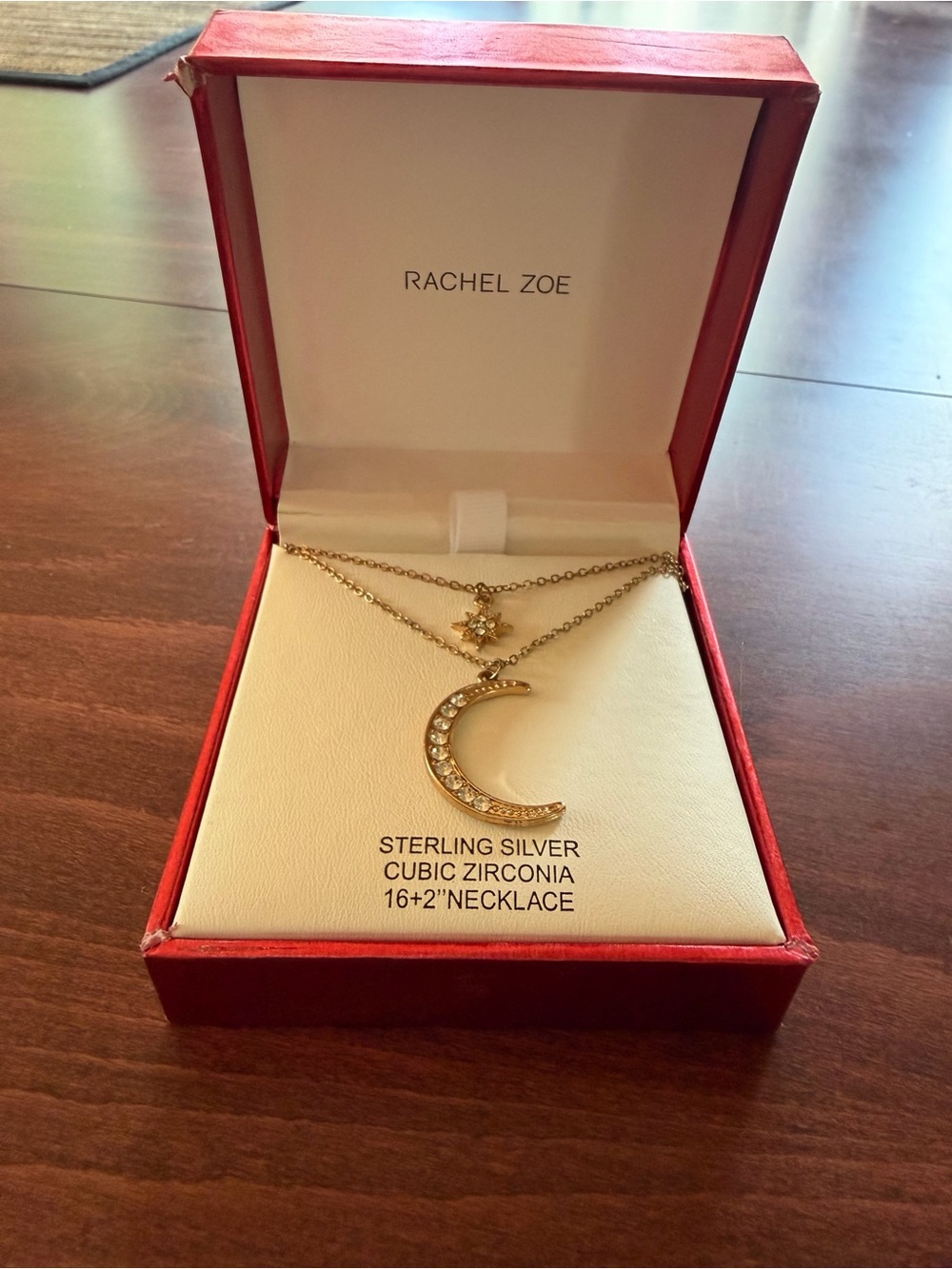 Rachel Zoe Gold-Tone Crescent Moon and Star Layered Necklace